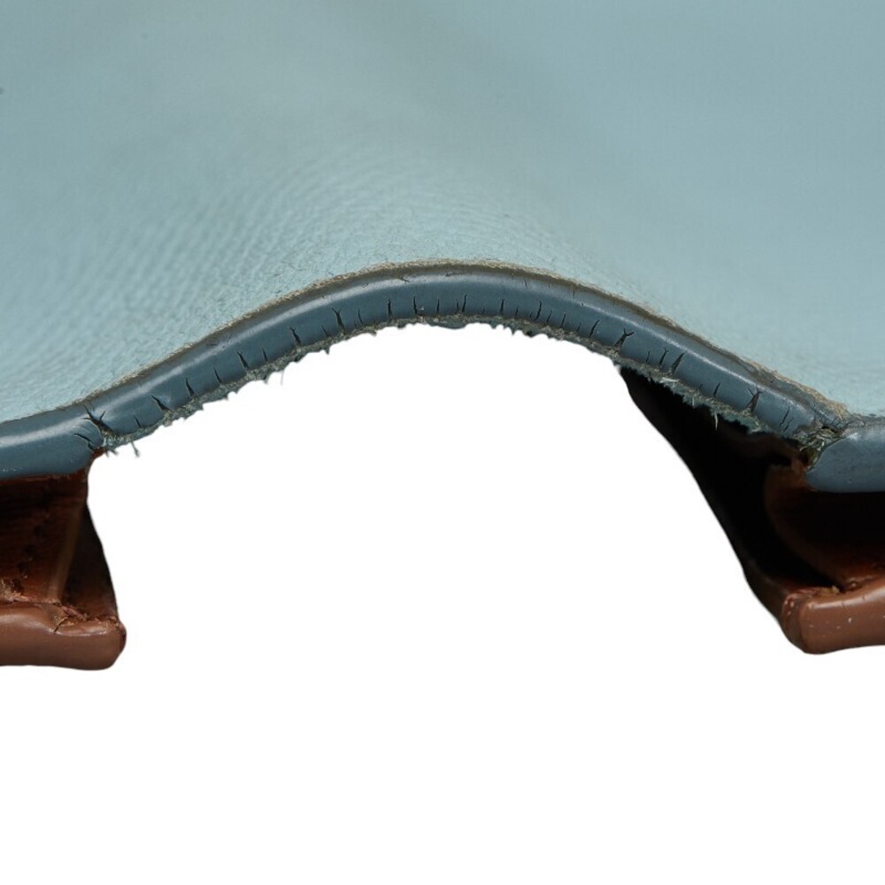 Celine Multi Function Bifold Wallet Blue Brown Le… - image 8